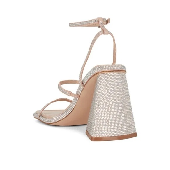 Steve Madden Silver rhinestone Strappy Women's Heels - Picture 3 of 8